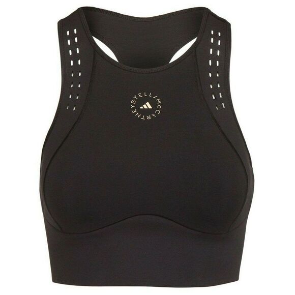 adidas x Stella McCartney Women Sz 2XS Black TruePurpose Crop Top Sports Bra - Picture 1 of 7